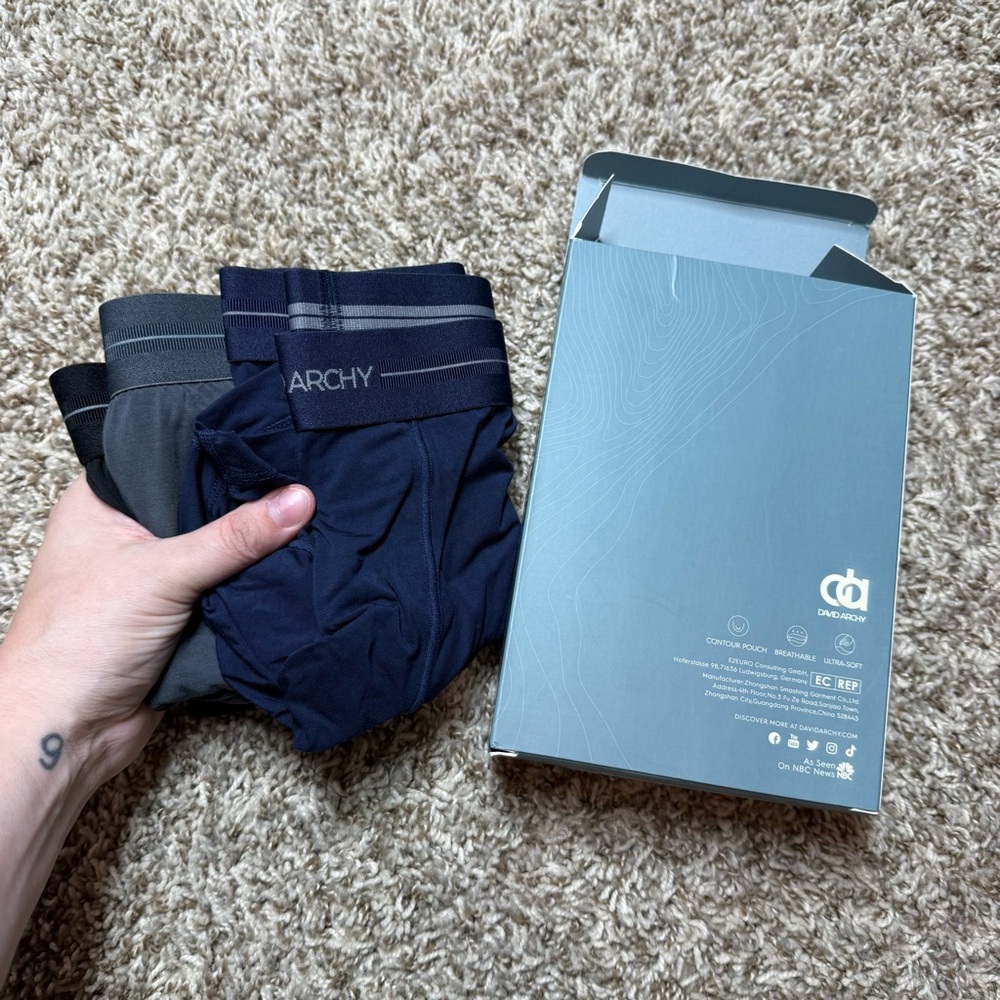 David Archy Dual Pouch Ultra-Soft Boxer Briefs 2.5"